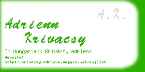 adrienn krivacsy business card