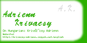 adrienn krivacsy business card